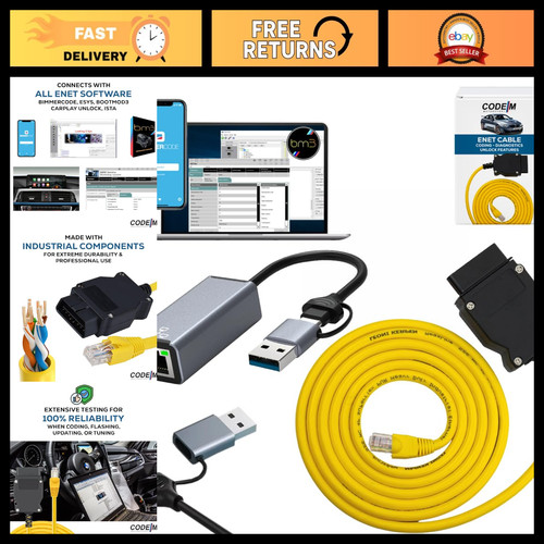 Obd2 ethernet cable for bmw - to,